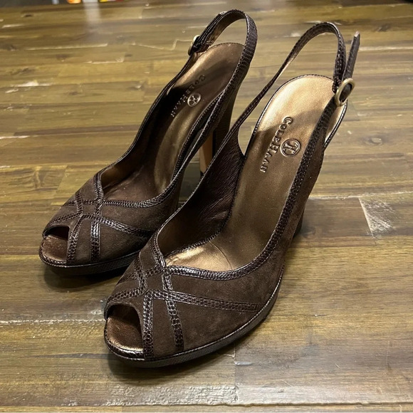 Cole Haan Suede/Lizard Tonia Pump Heels - Picture 5 of 10